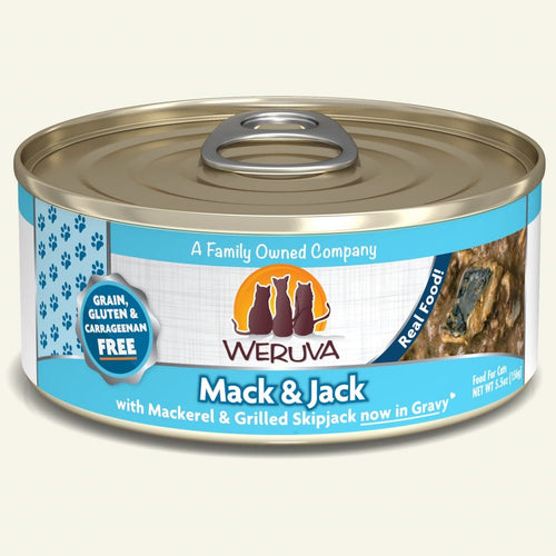 Weruva Mack And Jack With Mackerel and Grilled Skipjack Canned Cat Food (3-oz, Single Can)