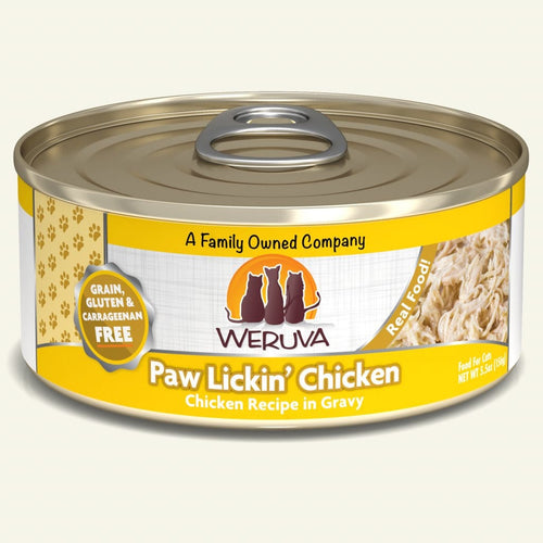 Weruva Paw Lickin’ Chicken Chicken Recipe in Gravy Canned Cat Food (10-oz, single can)