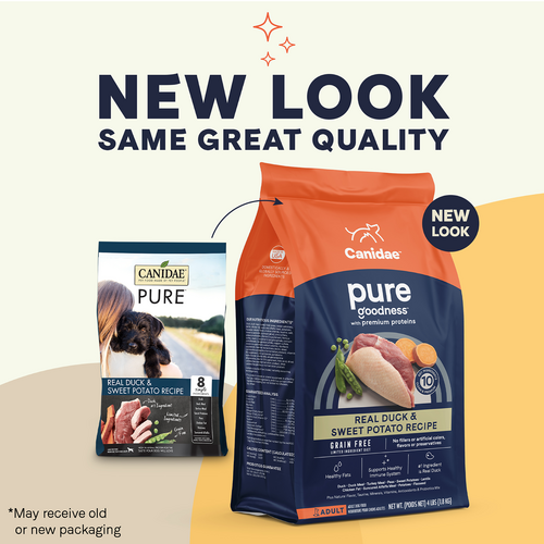 Canidae PURE Grain Free, Limited Ingredient Dry Dog Food, Duck and Sweet Potato (4-lb)