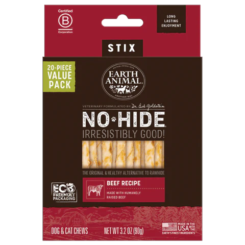 Earth Animal Beef No-Hide® Dog & Cat STIX (Count of 10 Pack)