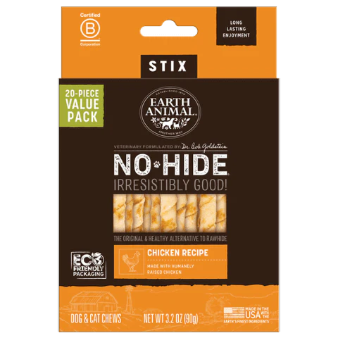 Earth Animal Chicken No-Hide® STIX (Pack of 10)