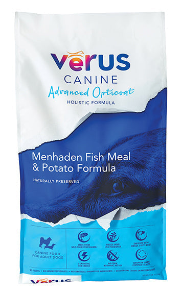 VēRUS Advanced Opticoat Menhaden Fish Meal and Potato Holistic Formula (4 Lb.)