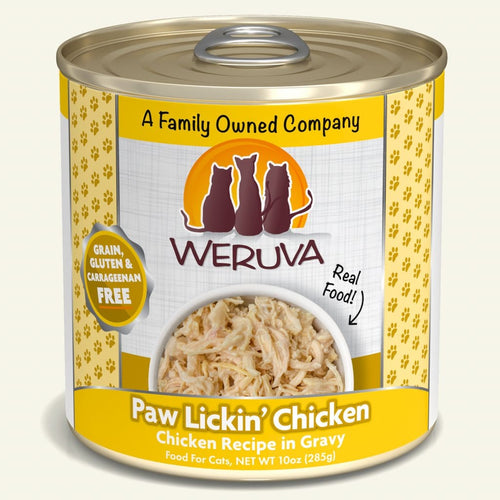 Weruva Paw Lickin’ Chicken Chicken Recipe in Gravy Canned Cat Food (10-oz, single can)