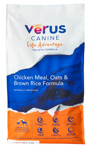 VēRUS Life Advantage Chicken Meal, Oats and Brown Rice Holistic Formula (35  Lb.)