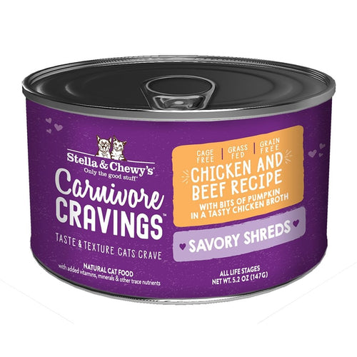 Stella & Chewy's Carnivore Cravings Savory Shreds Chicken & Beef Dinner Recipe Wet Cat Food (5.2-oz)