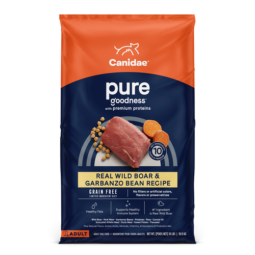 Canidae Grain Free PURE Wild Boar & Garbanzo Bean Recipe Dry Dog Food (24-lb)