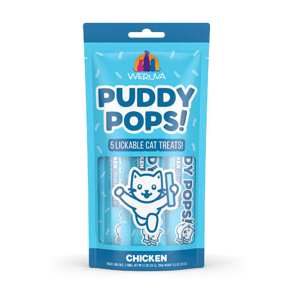 Weruva Puddy Pops Lickable Chicken Cat Treat (0.5 oz - 5 pk)