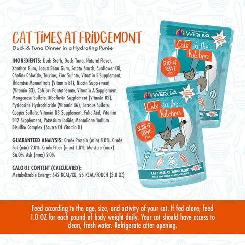 Weruva Cats in the Kitchen Paté Cat Times at Fridgemont Duck & Tuna Dinner (3.0 Oz - Single)