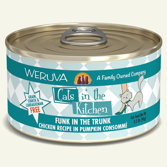 Weruva Funk in the Trunk Chicken Recipe in Pumpkin Consommé Cat Food (3.2 oz, single can)