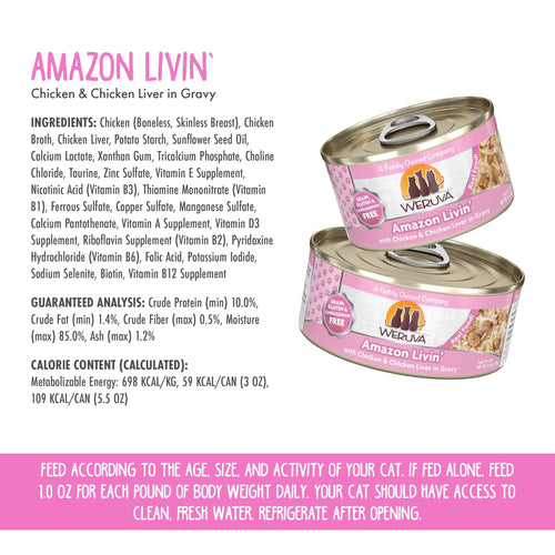 Weruva Amazon Livin' Canned Cat Food (5.5 oz, single can)