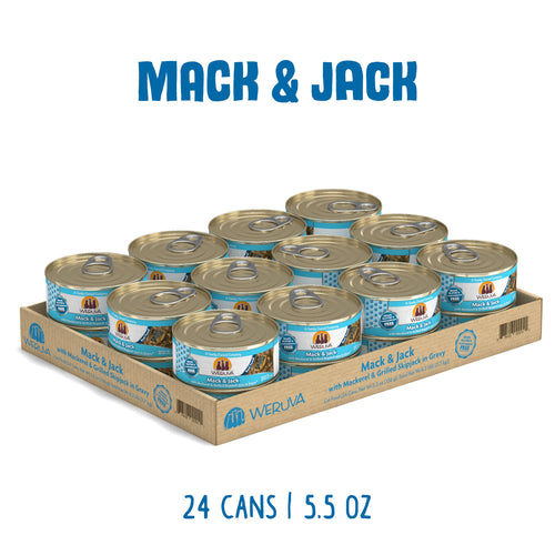 Weruva Mack And Jack With Mackerel and Grilled Skipjack Canned Cat Food (5.5-oz, Single Can)