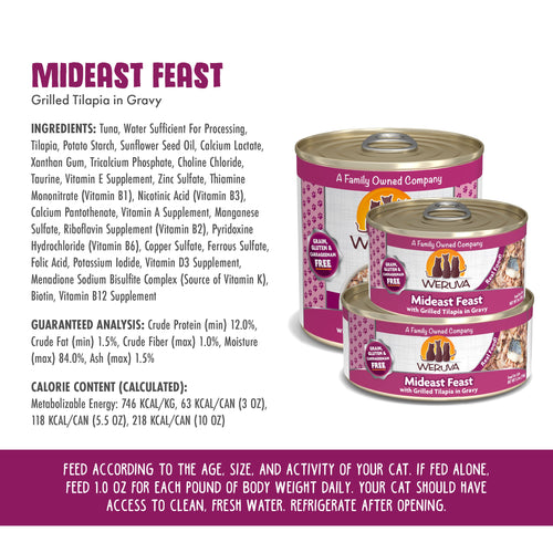 Weruva Mideast Feast With Grilled Tilapia Canned Cat Food (3-oz, single can)