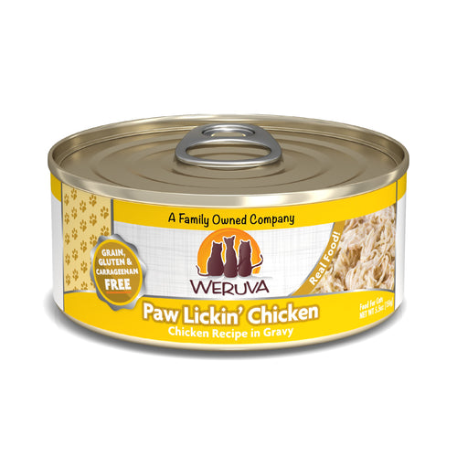 Weruva Paw Lickin’ Chicken Chicken Recipe in Gravy Canned Cat Food (5.5-oz, single can)