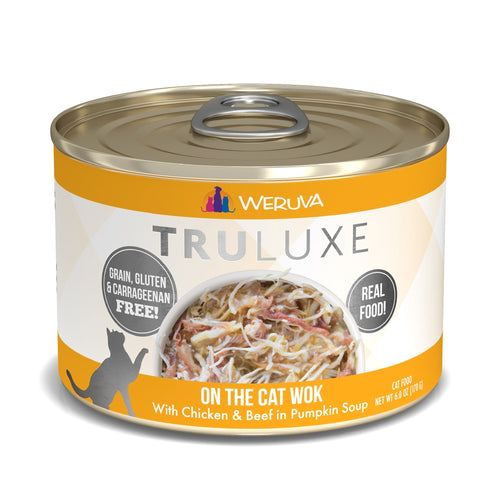 Weruva TRULUXE On The Cat Wok with Chicken and Beef in Pumpkin Soup Canned Cat Food (6-oz, single can)