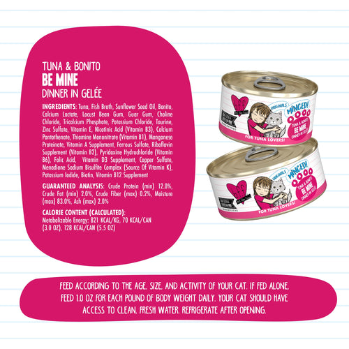 Weruva BFF Tuna and Bonito Be Mine Canned Cat Food (3-oz, single can)