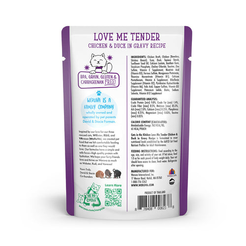 Weruva Cats In the Kitchen Love Me Tender Pouches Wet Cat Food (3-oz, single pouch)