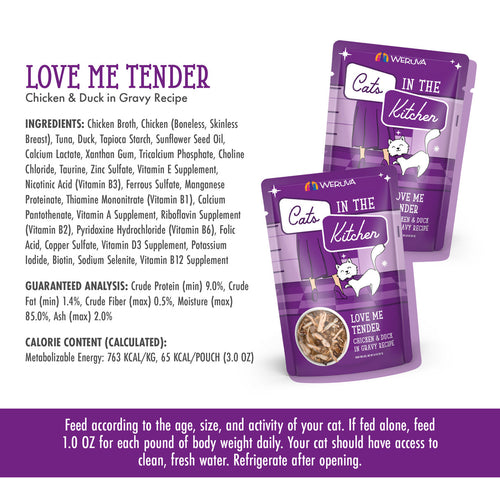 Weruva Cats In the Kitchen Love Me Tender Pouches Wet Cat Food (3-oz, single pouch)