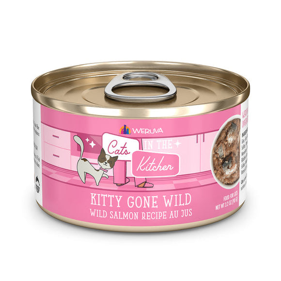 Weruva Kitty Gone Wild Wild Salmon Recipe Au Jus Canned Cat Food (3.2-oz, single)