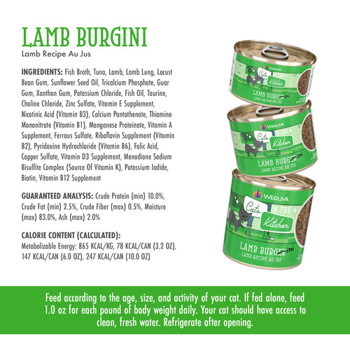 Weruva Lamb Burger-ini Lamb Recipe Au Jus Canned Cat Food (3.2 oz, single)