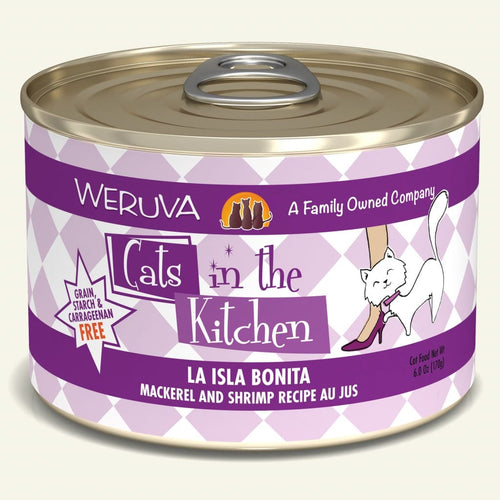 Weruva La Isla Bonita Mackerel and Shrimp Recipe Au Jus Canned Cat Food (6-oz, single can)