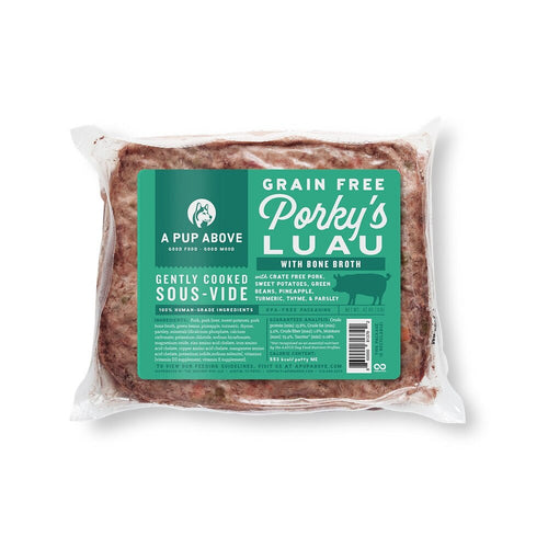A Pup Above Gently Cooked Porky's Luau-10/1 lb Patties (individually wrapped)