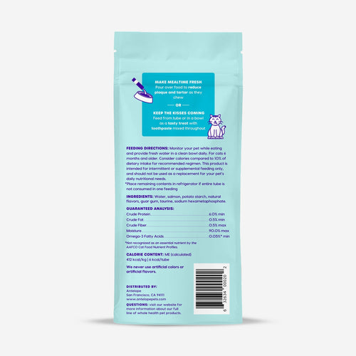 Antelope Ark Naturals Kiss Me-Ow Lickable Dental Cat Treats (2 oz / Tuna)