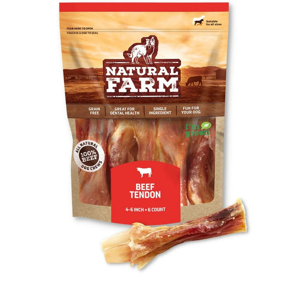 Natural Farm Beef Tendon Dog Chews (6-9