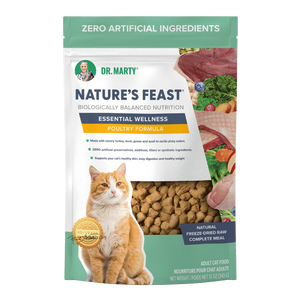 Dr. Marty Nature's Nature’s Feast Essential Wellness Poultry Premium Freeze-Dried Raw Cat Food (12-oz)