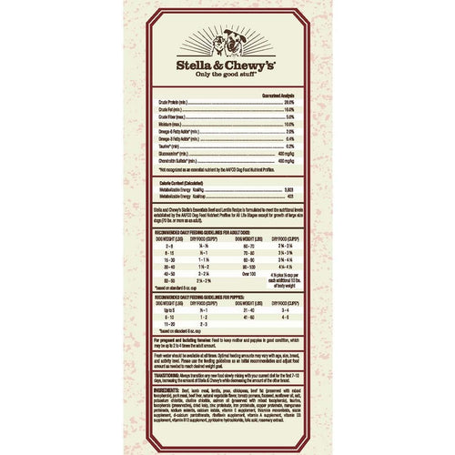 Stella & Chewy's Stella's Essentials High Plains Red Recipe with Grass-Fed Beef Dry Dog Food (3-lb)