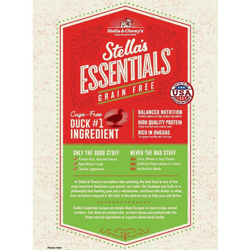 Stella & Chewy's Stella's Essentials - Grain-Free High Coastal Wetland Recipe with Cage-Free Duck (25-lb)