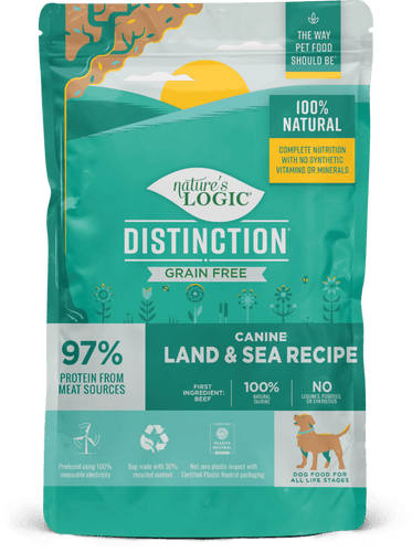 Nature’s Logic Distinction Grain Free Canine Land and Sea Recipe Dry Dog Food (4.4 LB)