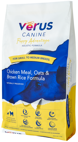 VēRUS Puppy Advantage Chicken Meal, Oats & Brown Rice Holistic Formula (4 Lb.)
