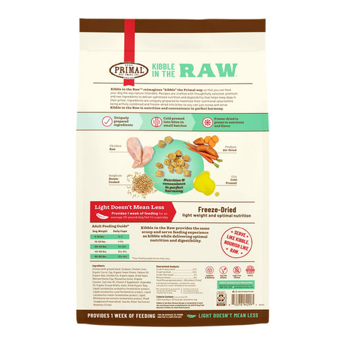 Primal Pet Foods Kibble in the Raw Chicken Recipe for Dogs (9 LB)