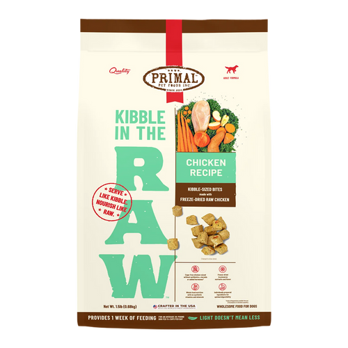 Primal Pet Foods Kibble in the Raw Chicken Recipe for Dogs (9 LB)