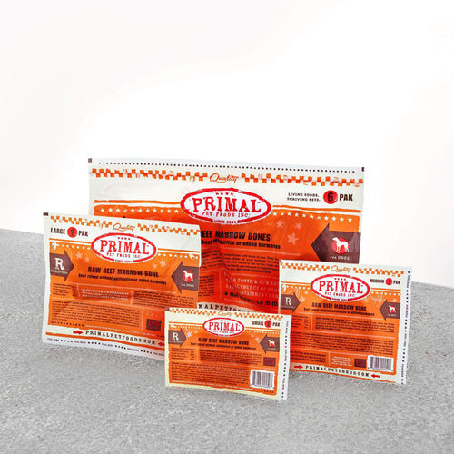Primal Pet Foods Raw Recreational Beef Marrow Bones (Medium - 1 Pk)