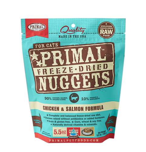 Primal Pet Foods Feline Freeze-Dried Nuggets (Chicken & Salmon 5.5 Oz)
