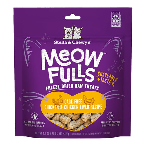 Stella & Chewy's Cat MeowFulls Freeze Dried Treats - Chicken & Chicken Liver 1.5oz