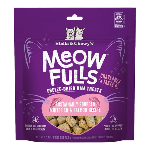 Stella & Chewy's Cat MeowFulls Freeze Dried Treats - Whitefish & Salmon 1.5oz
