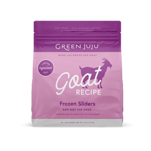 Green Juju Goat Recipe Frozen Patties & Sliders for Dogs