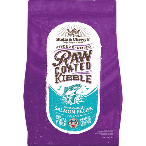 Stella & Chewy's Raw Coated Kibble Wild Caught Salmon Recipe Dry Cat Food (5lb)
