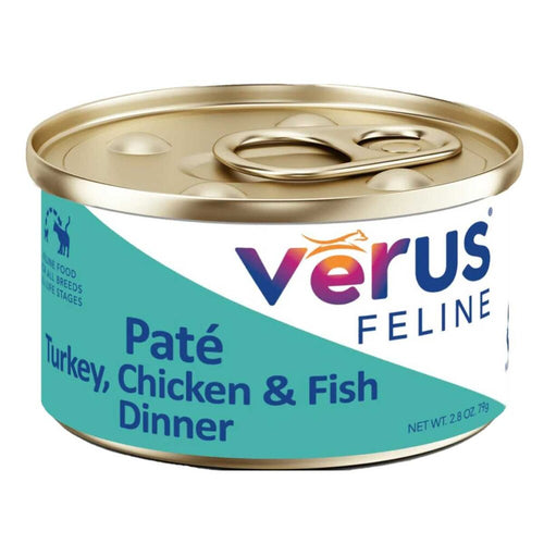 VēRUS Feline Turkey, Chicken, Fish Pate Formula 2.8oz