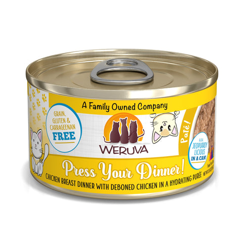 Weruva Press Your Dinner! Chicken Breast Dinner with Deboned Chicken Canned Cat Food (5.5-oz, case of 8)