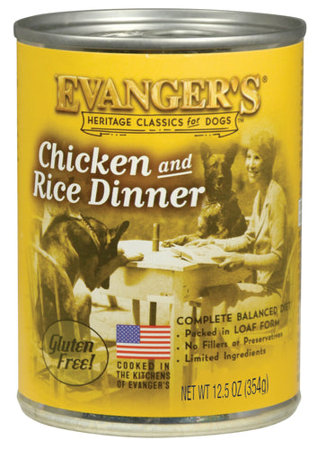 Evanger's Heritage Classic for Dogs Chicken & Rice Dinner (12.5 Oz Single)