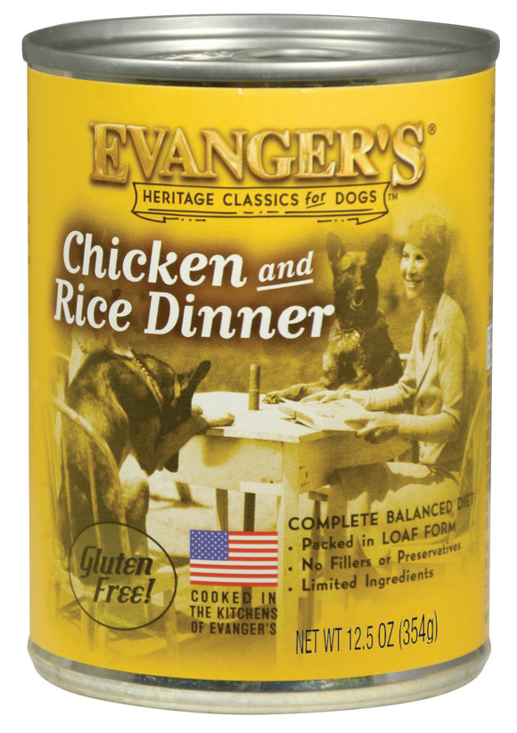 Evanger's Heritage Classic for Dogs Chicken & Rice Dinner (12.5 Oz Single)