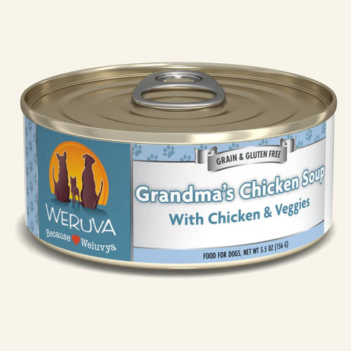 Weruva Grain Free Grandma's Chicken Soup With Chicken & Veggies Canned Dog Food (5.5 oz, Single Can)