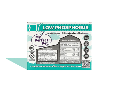 My Perfect Pet LOW PHOSPHORUS Chicken Carnivore Grain Free Blend for Cats (3 LB)