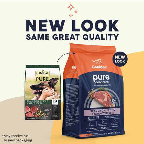 Canidae Grain Free PURE Bison, Lentil & Carrot Recipe Dry Dog Food (21-lb)