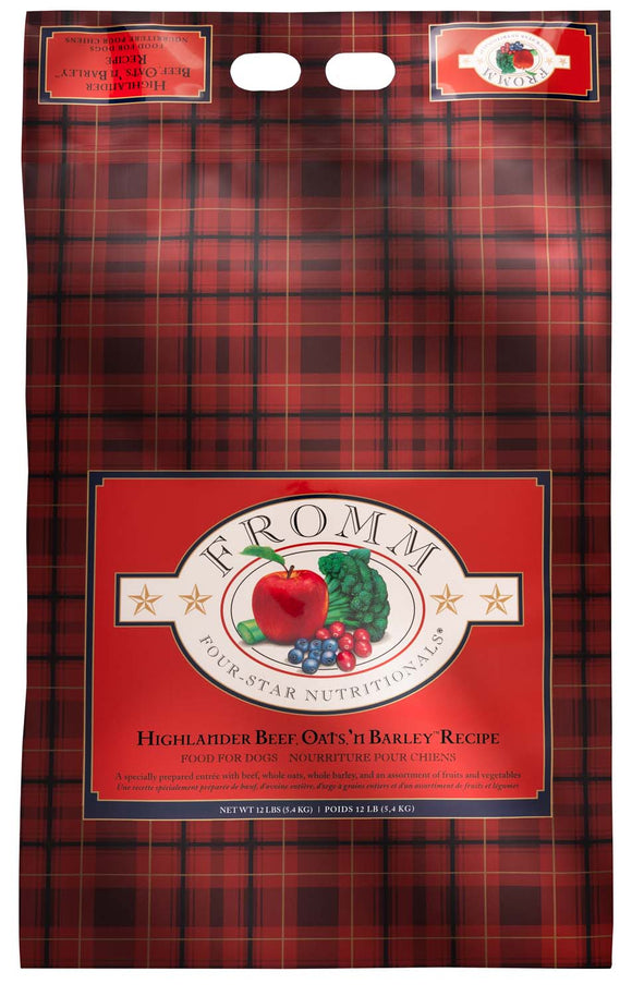 Fromm Four-Star Highlander Beef, Oats, 'n Barley® Recipe Dog Food (12 lbs)