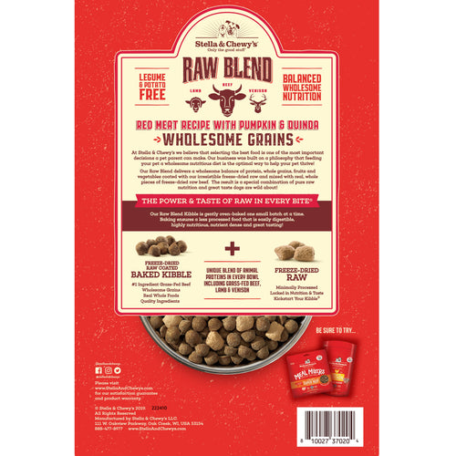 Stella & Chewy's Raw Coated Kibble With Wholesome Grains Red Meat Recipe Dry Dog Food (3.5-lb)