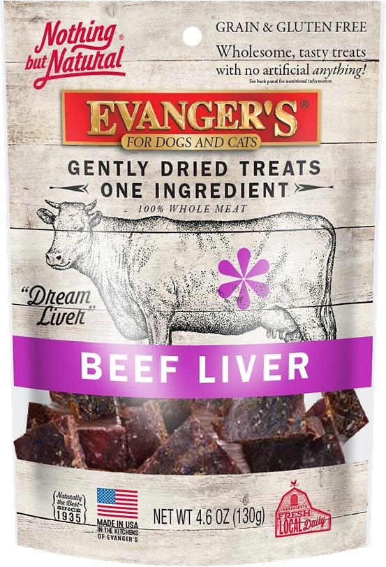 Evanger's Raw Freeze Dried Grain Free Beef Liver Dog and Cat Treats